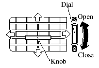 To adjust the direction of airflow, move