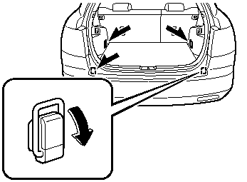 Use the loops in the luggage compartment